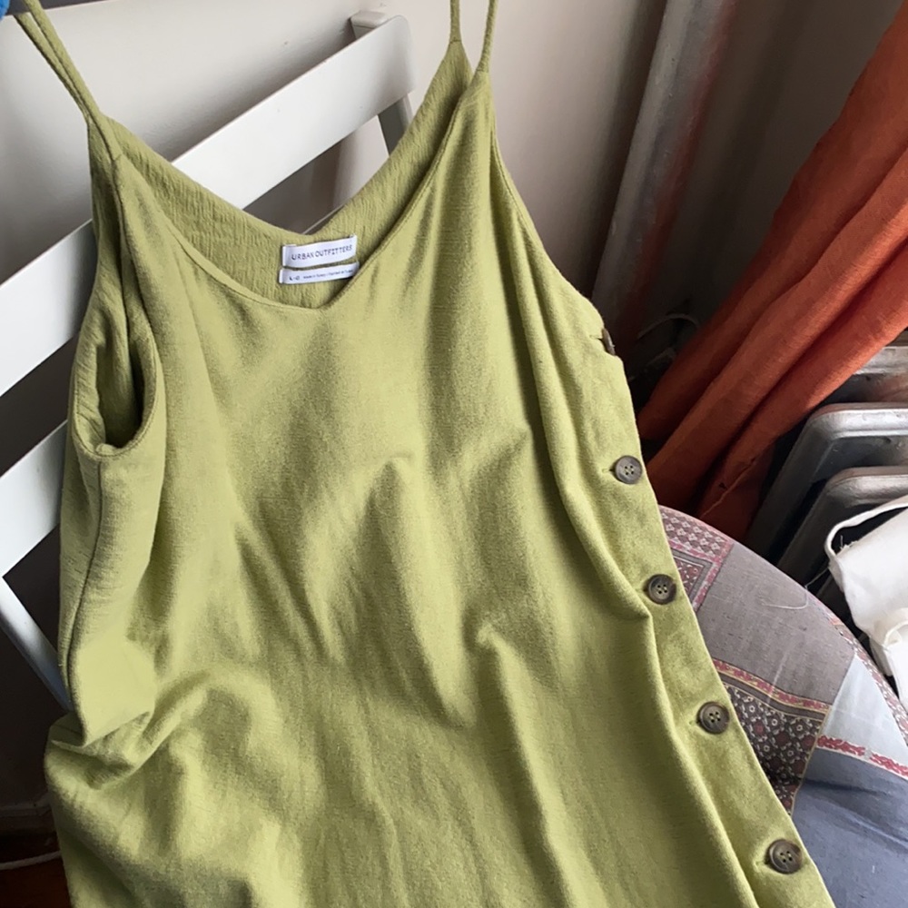 Pistachio Urban Outfitters Button Dress